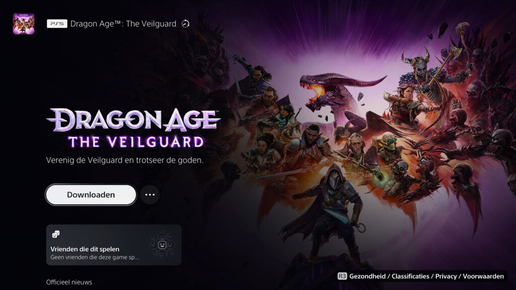 Dragon Age: The Veilguard download on PlayStation 5